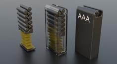 Magazine Battery Holder (AAA) 3D Printer Model