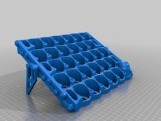 Overly Complicated Folding 34mm Model Paint Rack (Citadel) 3D Printer Model