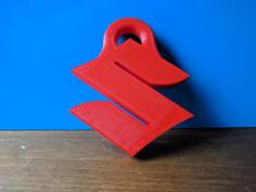 Suzuki ‘S’ Logo Keyring Resized 3D Printer Model