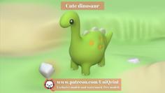 Cute Dinosaur 01 3D Printer Model