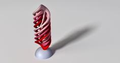 Curvature Spiral Trophy 3D Printer Model