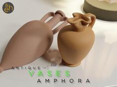 Terracotta Vases Amphora & Oenochoe 3D Printer Model