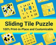 New Captive Sliding Tile Puzzle (100% Print-in-Place) 3D Printer Model