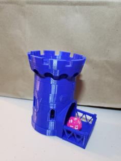 Round Dice Castle With Removable Tray 3D Printer Model