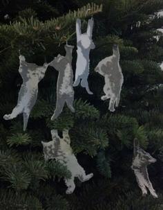 Hang In There Kitty Ornaments 3D Printer Model