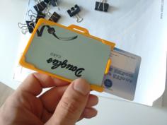 Dual Horizontal Badge Holder (two Id Cards) 3D Printer Model