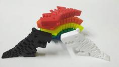 Flexi Rex With Hole For Keychain 3D Printer Model