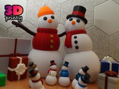 Giant Snowman Fidget 3D Printer Model