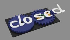 Open/Closed Sign 3D Printer Model