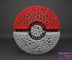 Voronoi Pokeball 3D Printer Model