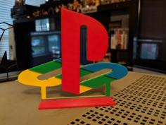 Full Colour Playstation Logo For Single Extruder Printers 3D Printer Model