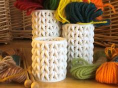 Knitted Cylindrical Containers 3D Printer Model