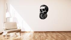 Bearded Skull / Fousatá Lebka Wall Or Table Decoration 3D Printer Model