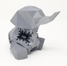 Low Poly Elephant Gear Ball 3D Printer Model