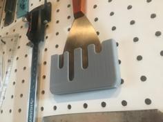 Bed Scraper Pegboard Holder 3D Printer Model