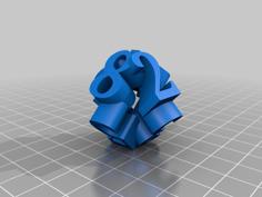 (Terrible) Number Dice 3D Printer Model