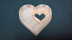 Hollow Double Heart Cookie Cutter 3D Printer Model