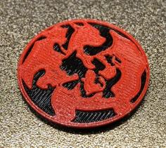 Pokemon Charizard Evolutions Coin 3D Printer Model