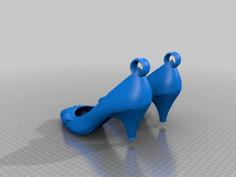 Barbie Shoe Earrings 3D Printer Model