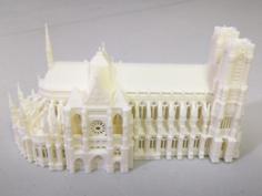 Reims Cathedral Half Size 3D Printer Model