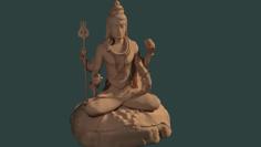 Statue Of Shiva In The Lotus Position At Murudeshwar 3D Printer Model