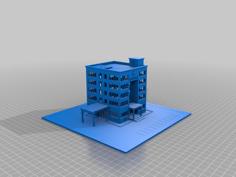 N Scale Hospital 3D Printer Model