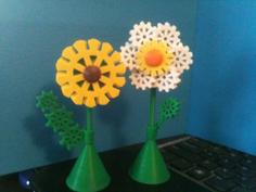 Gear Flowers (pins, Magnets, Or Standalone) 3D Printer Model