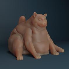 Chonky Cat 3D Printer Model