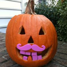 Pumpkin Moustache 3D Printer Model