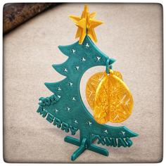 Christmas Tree Ornament Gift Card 3D Printer Model