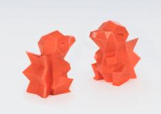 Low Poly Cyndaquil 3D Printer Model