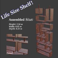 Life Size Geometric Shelf 3D Printer Model