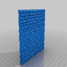 Medieval Stone Wall 28mm Scale – 10x10cm 3D Printer Model