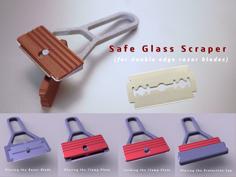 Safe Glass Scraper (for Double Edge Razor Blades) 3D Printer Model