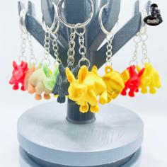 CUTE BUNNY KEYCHAIN 3D Printer Model