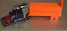 Transformers DOTM Optimus Prime Trailer Cyberverse Commander 3D Printer Model