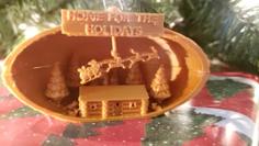 Ho-Ho-Home For The Holidays Christmas Tree Ornament 3D Printer Model