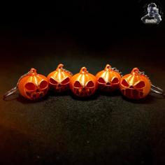 Halloween Pumpkin Keychain – 5 Variations – No Supports – Easy & Fast Print 3D Printer Model