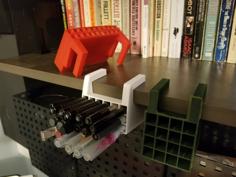 Customizable Shelf Pen Holder 3D Printer Model