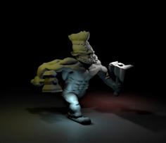 Gnome Warrior 3D Printer Model