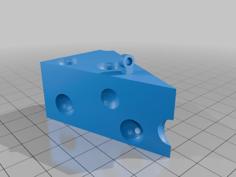 Cheese Keychain 3D Printer Model