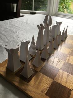 Parabolic Chess Set 3D Printer Model