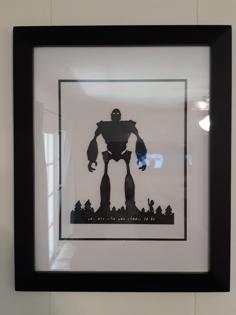 Iron Giant 2d Wall Art 3D Printer Model