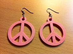 Peace Earring 3D Printer Model