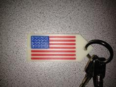 Stars And Stripes Keychain 3D Printer Model