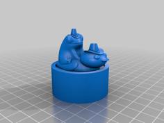 Fred The Frog But He’s A Cowboy Riding A Duck That Is A Cowboy Too In A Pond 3D Printer Model