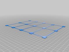 Customizable Bed Level Test 3D Printer Model