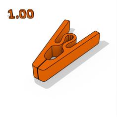 Compliant Clamps (Clothespin, Clip, Wäscheklammer) 3D Printer Model