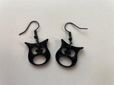 Owl Earrings 3D Printer Model