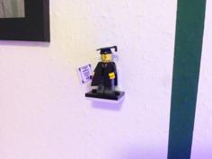 LEGO Minifigure Wall Mount / Shelf 3D Printer Model